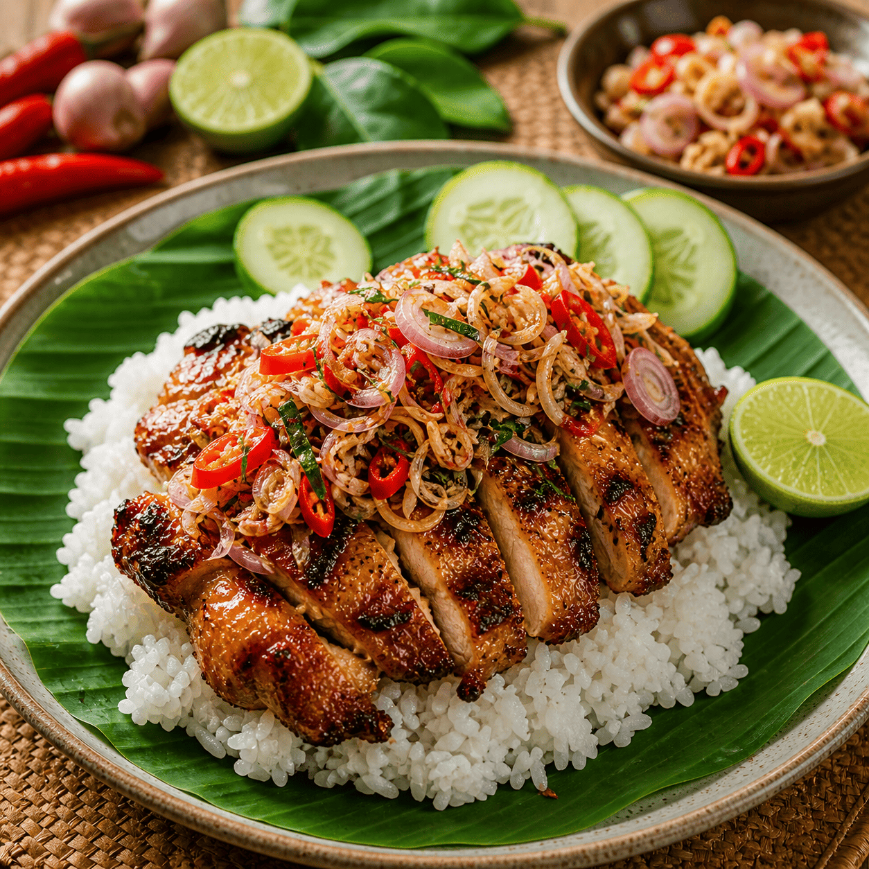 Chicken Sambal Matah dari Simetri Home Coffee Roasters